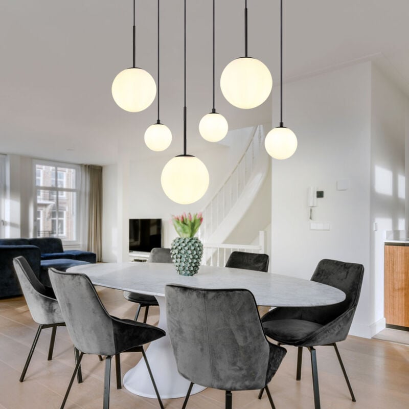 immagine 0 del prodotto lampada a sospensione, lampada da tavolo pranzo, lampada da soffitto, lampada a sospensione, 6 fiamme, lampada da soggiorno, lampada da cucina, sfere