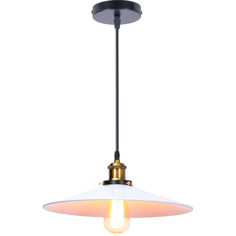 foto del prodotto lampada a sospensione, lampadario da soffitto con 36cm paralume, illuminazione con bronzo e27 per cucina isaland camera da letto bianco