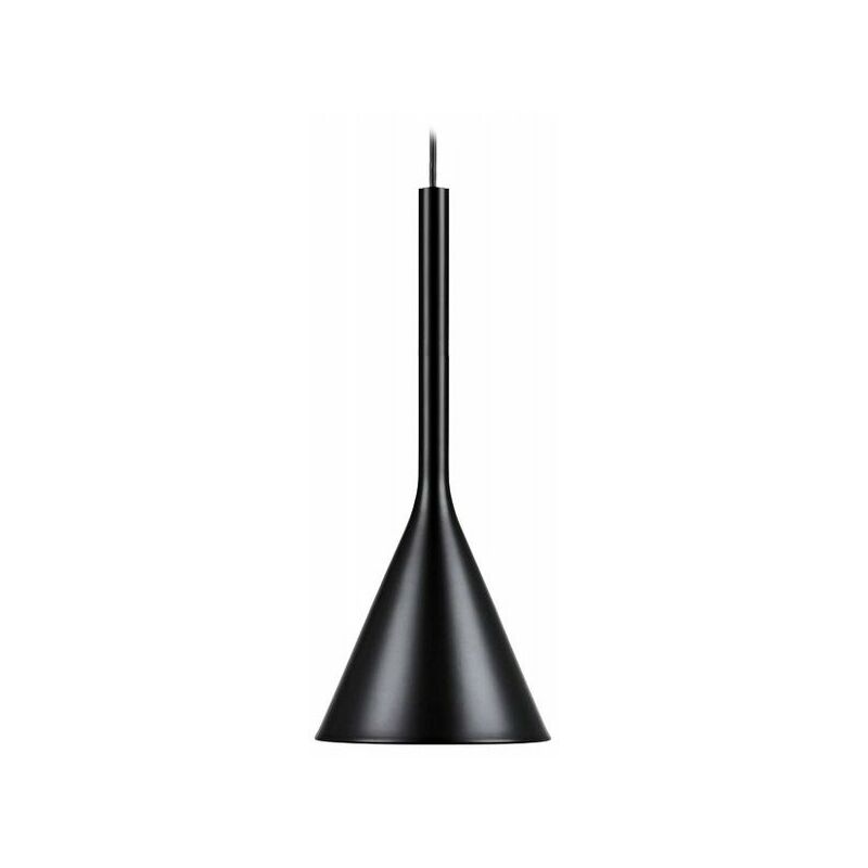 foto del prodotto lampada a sospensione largo nera e27