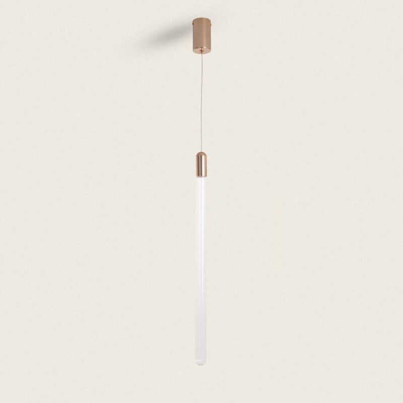 foto del prodotto lampada a sospensione led 2.5w metallo e vetro slim harold oro