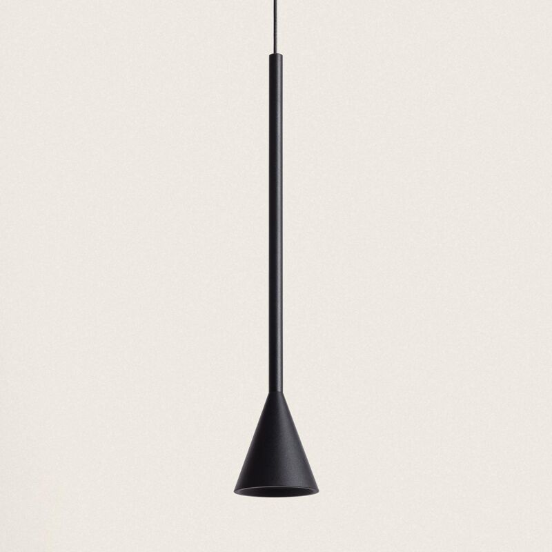 foto del prodotto lampada a sospensione led 6w alluminio piaski nero