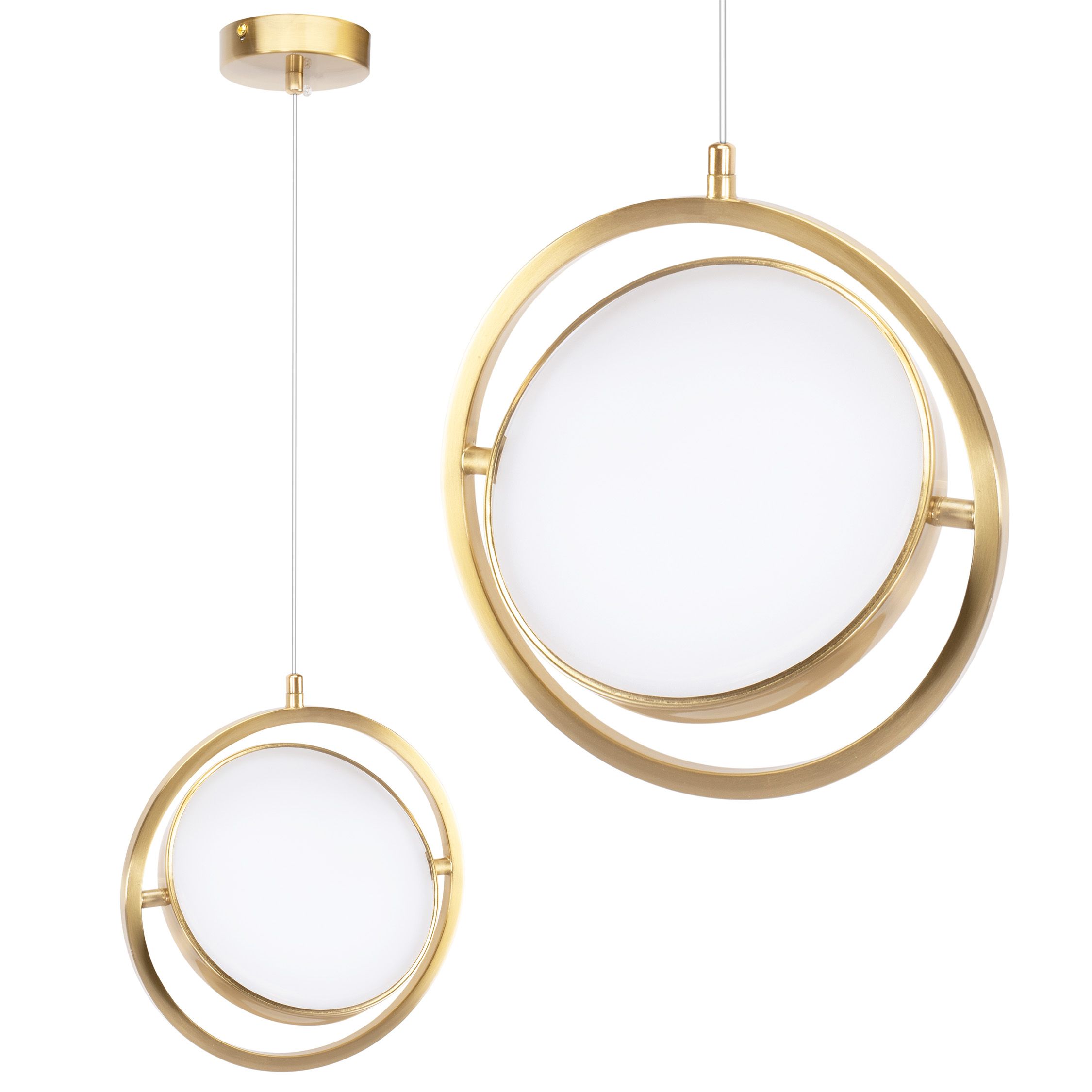 foto del prodotto lampada a sospensione led app1791 cp gold brush