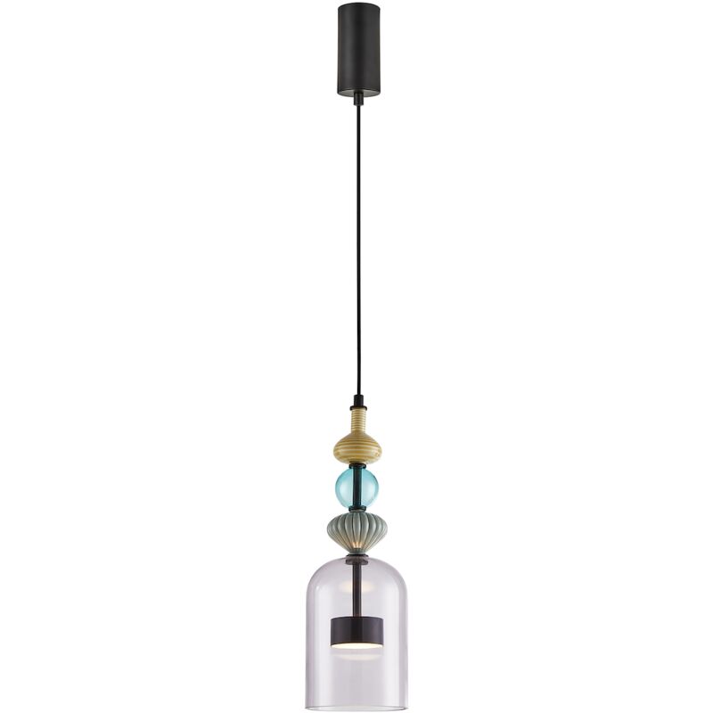 foto del prodotto lampada a sospensione led arte 12w, diametro 13cm, nera