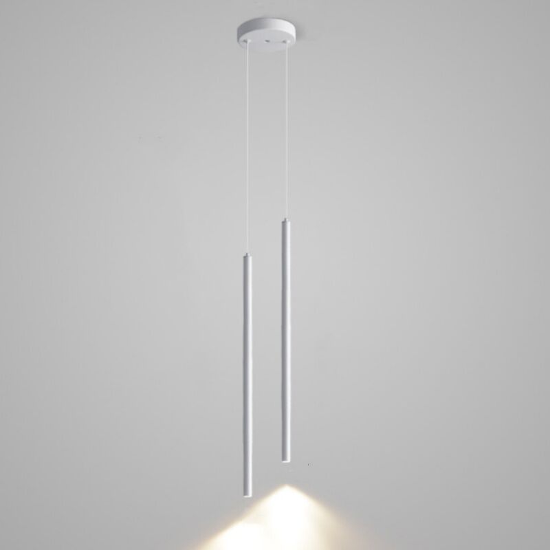 foto del prodotto lampada a sospensione led bianco lampadario da soffitto nordico moderno plafoniera regolabile luce variabile a tre colori
