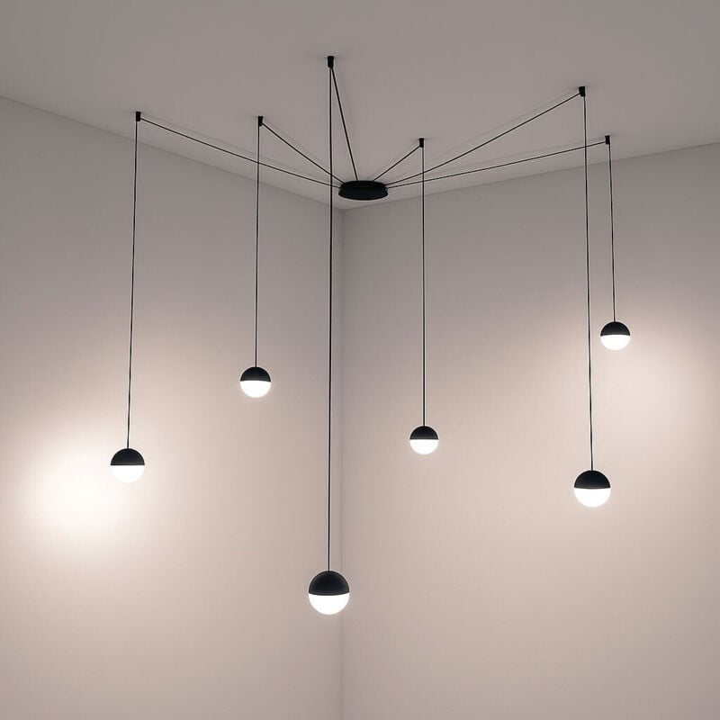 foto del prodotto lampada a sospensione led design ' rbita' 6x8w 36w