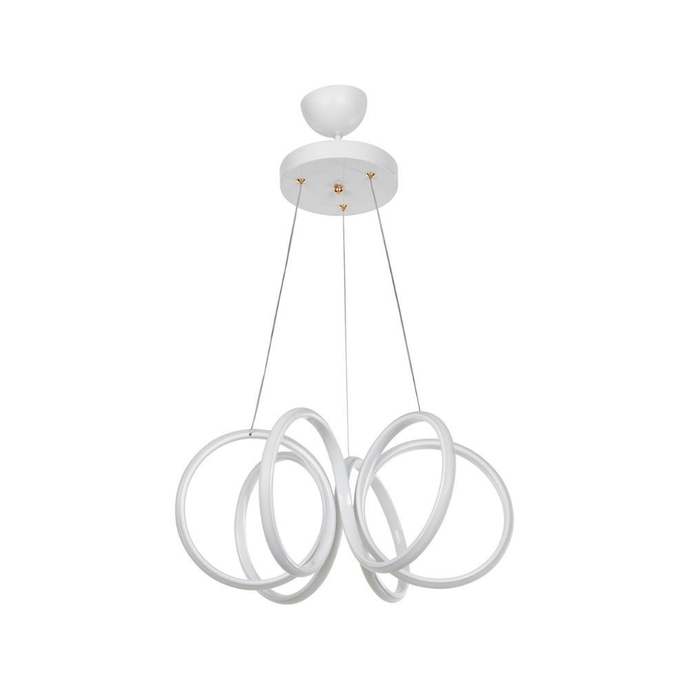 foto del prodotto lampada a sospensione led ilya forma spirale bianca mdl4439
