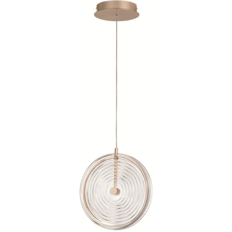 foto del prodotto lampada a sospensione led jokey in metallo e vetro decorato trasparente 30 cm