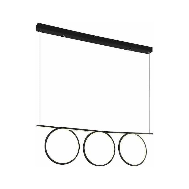 foto del prodotto lampada a sospensione led loop nera 60w