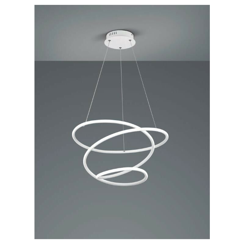 foto del prodotto lampada a sospensione led, metallo, bianco opaco, d50 cm, bologna