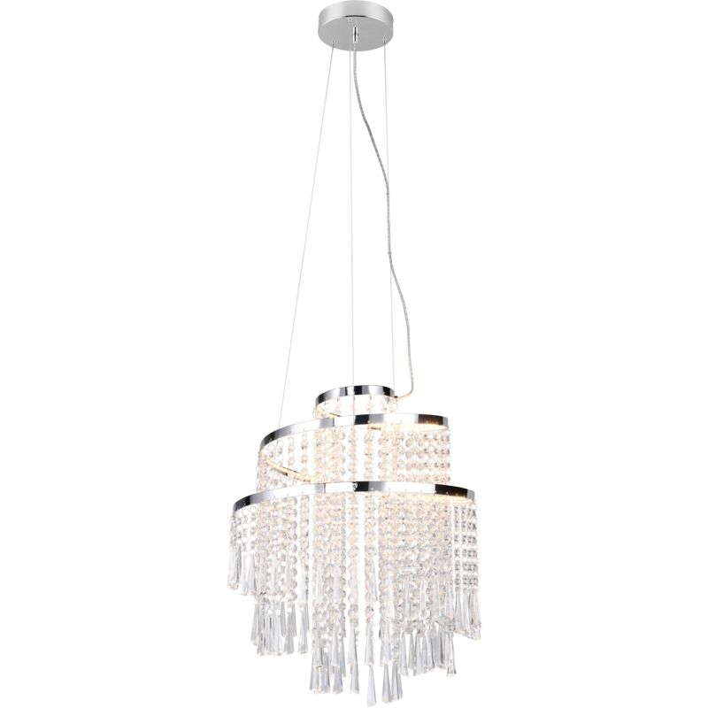 immagine 0 del prodotto lampada a sospensione led, metallo cromato, d 38 cm, pomp