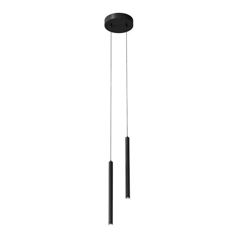 foto del prodotto lampada a sospensione led nero lampadario da soffitto nordico moderno plafoniera regolabile luce variabile a tre colori