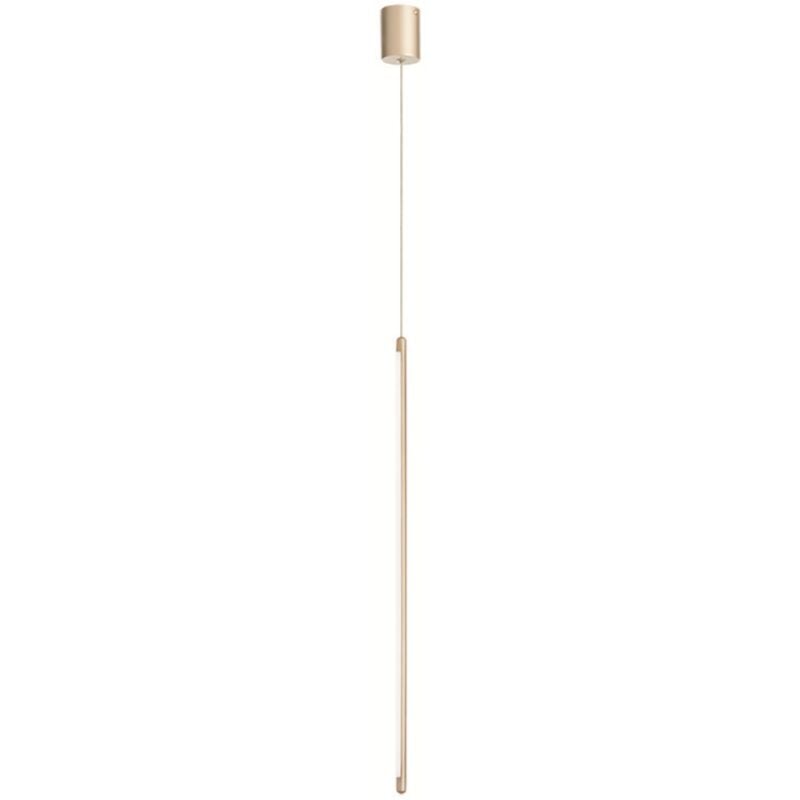 foto del prodotto lampada a sospensione led verticale in metallo verniciato oro 6 cm genius