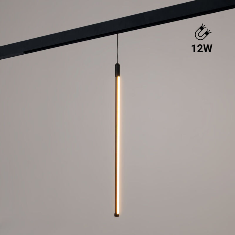 foto del prodotto lampada a sospensione led verticale per binario magnetico 48v bianco caldo