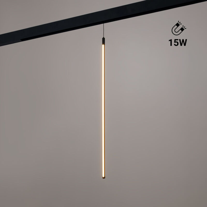 foto del prodotto lampada a sospensione led verticale per binario magnetico 48v bianco caldo