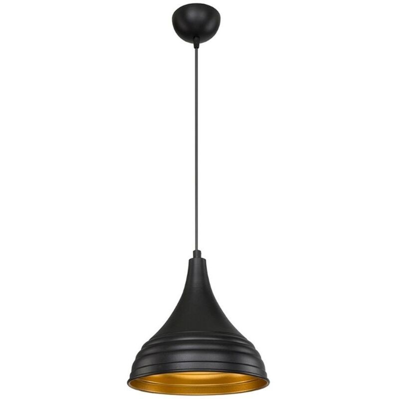 foto del prodotto lampada a sospensione leda asz1338 in metallo nero effez