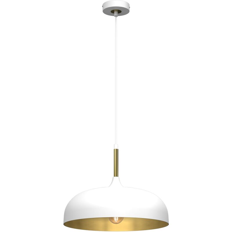 foto del prodotto lampada a sospensione lincoln bianco oro 1xe27 35cm