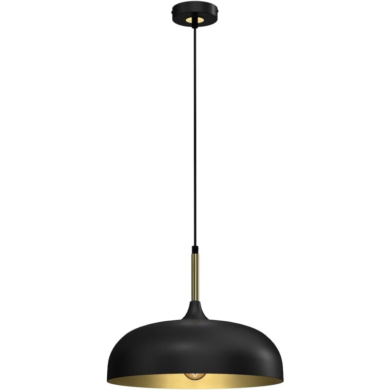 foto del prodotto lampada a sospensione lincoln nero/oro 1xe27 35cm