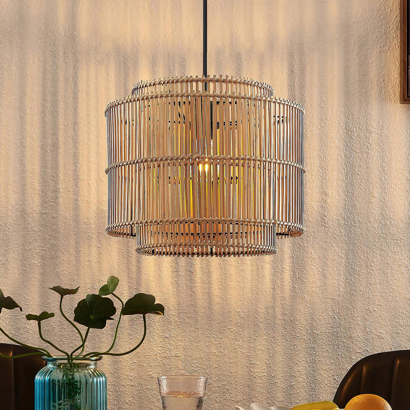 foto del prodotto lampada a sospensione lindby bridga, 35 cm, nero, bamb 