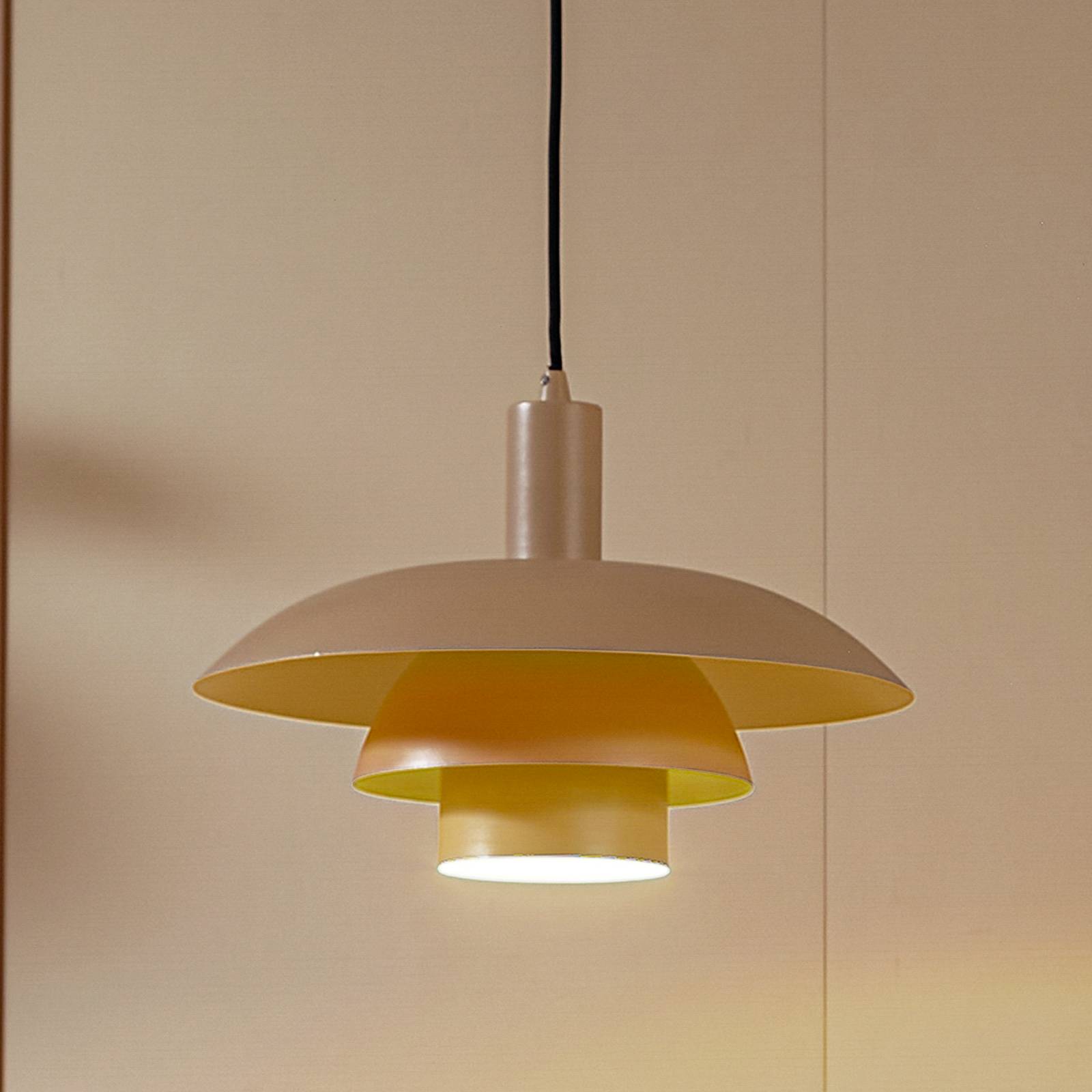 foto del prodotto lampada a sospensione lindby elorri, beige, 38 cm, metallo