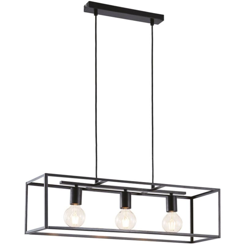 foto del prodotto lampada a sospensione lindby emily, 72 cm, nero, a 3 luci, metallo