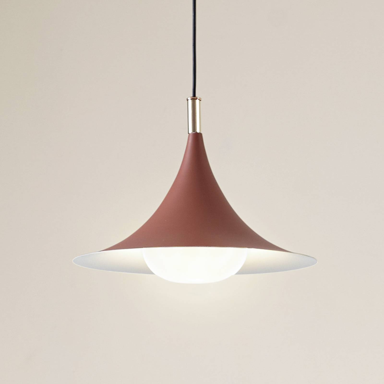 foto del prodotto lampada a sospensione lindby jarl, marrone, metallo, 35 cm, g9