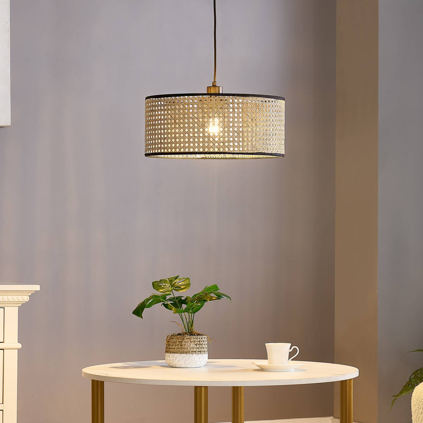 foto del prodotto lampada a sospensione lindby otso, altezza 17 cm, bamb , e27