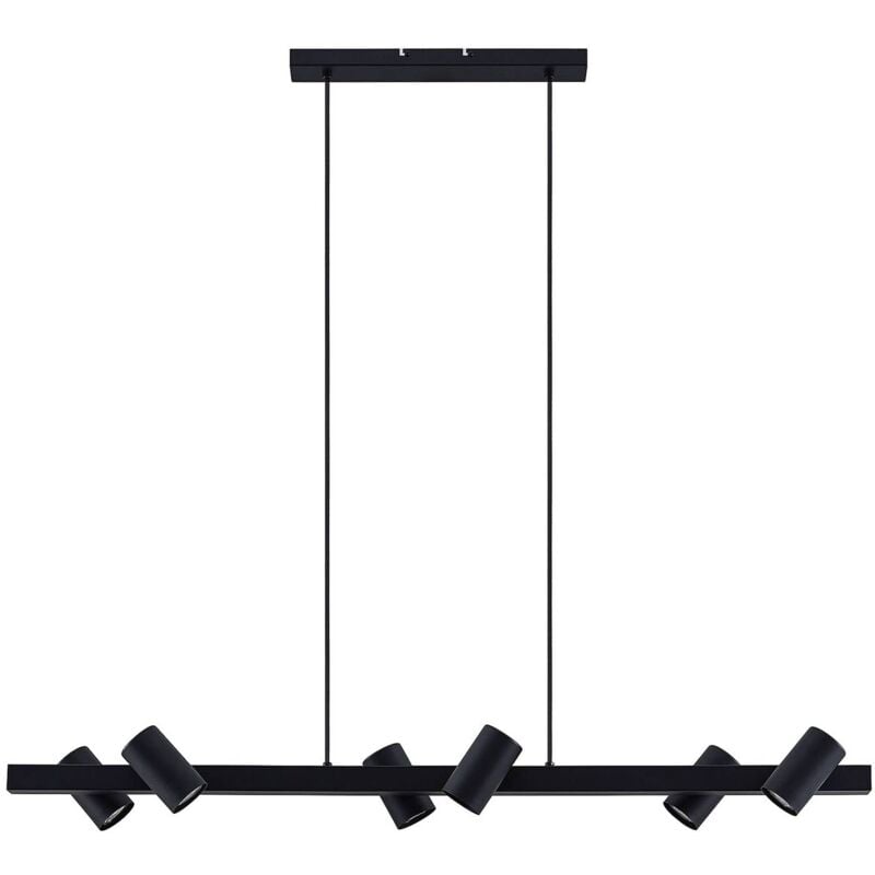 foto del prodotto lampada a sospensione lindby savoli, 116 cm, nera, a 6 luci, acciaio