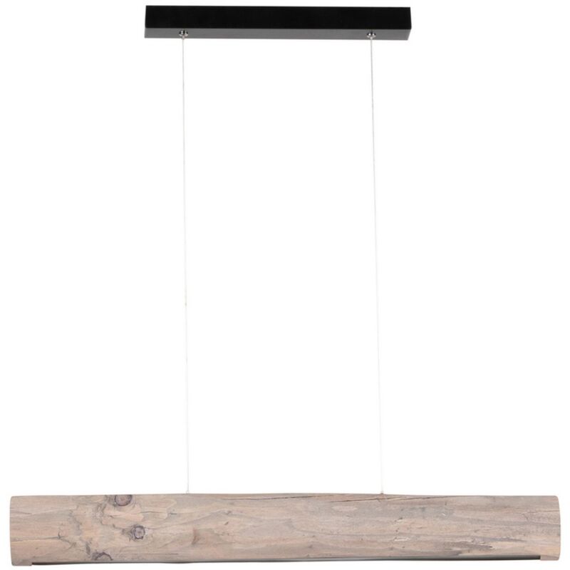 foto del prodotto lampada a sospensione line, legno, metallo, marrone, nero, 10x90x100 cm