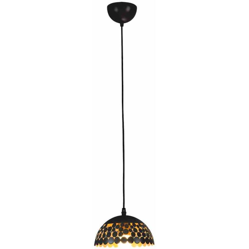 foto del prodotto lampada a sospensione lisa nera 1xe27