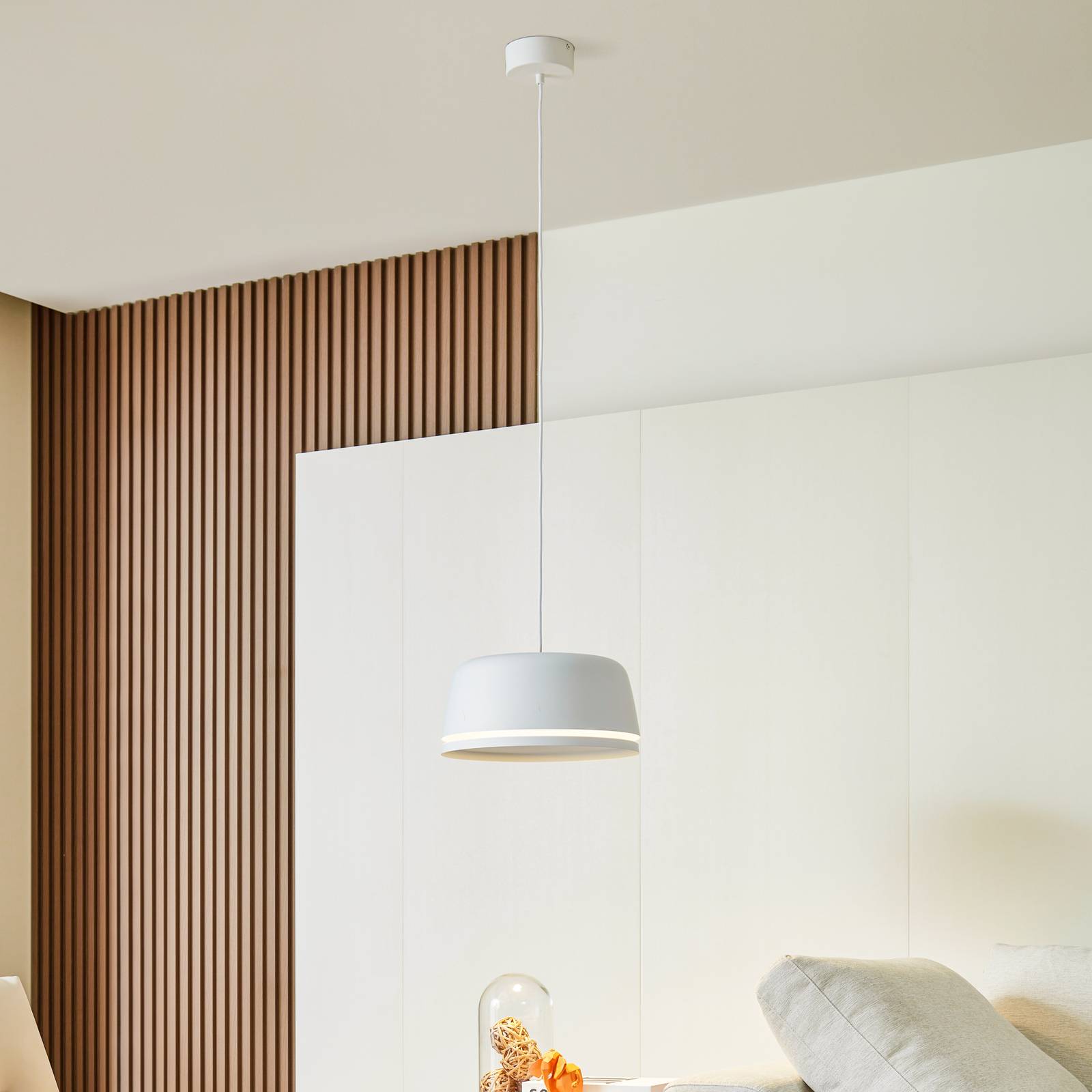 foto del prodotto lampada a sospensione lucande led faelinor, bianco, alluminio, 35 cm