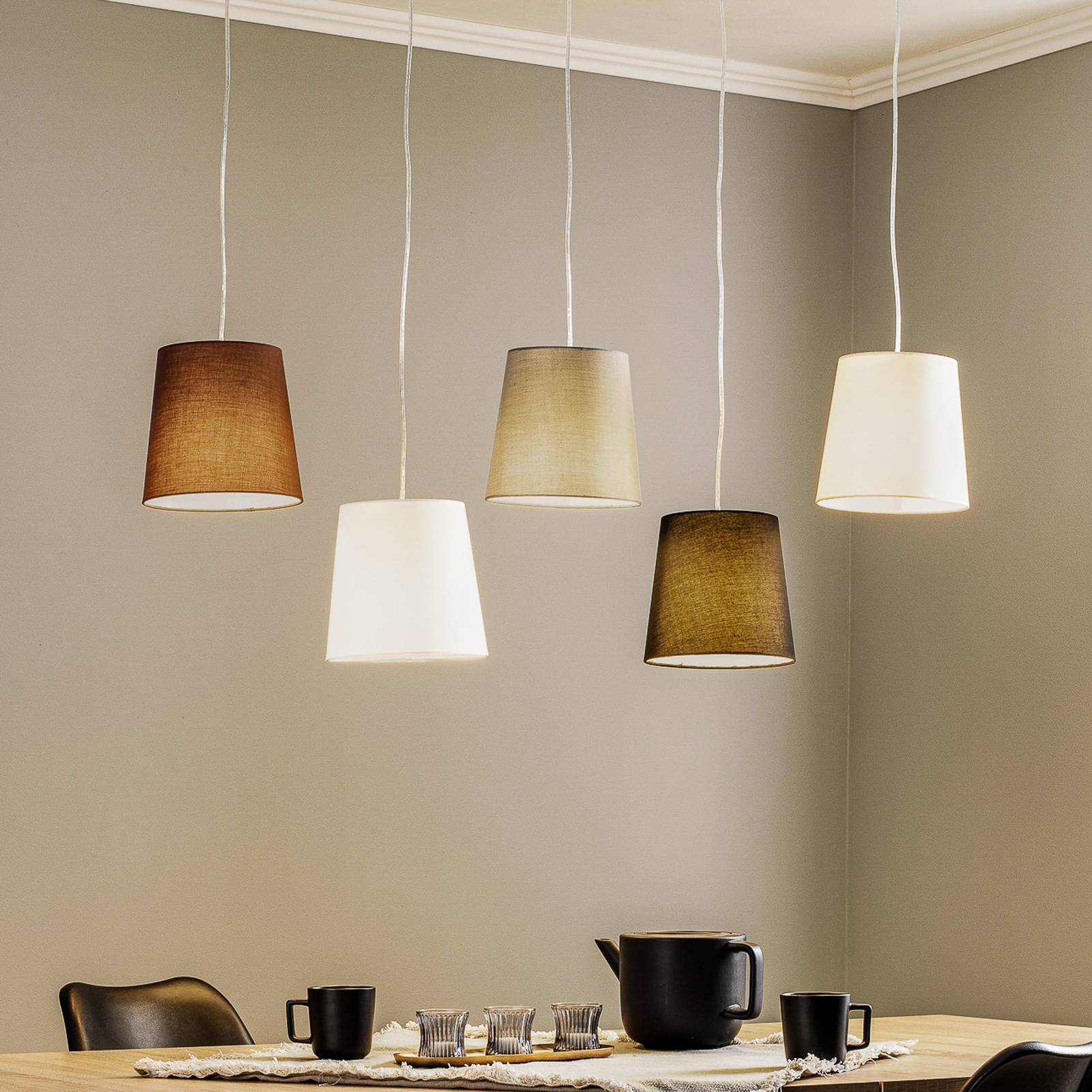 foto del prodotto lampada a sospensione lucande thamila, multicolore, ferro