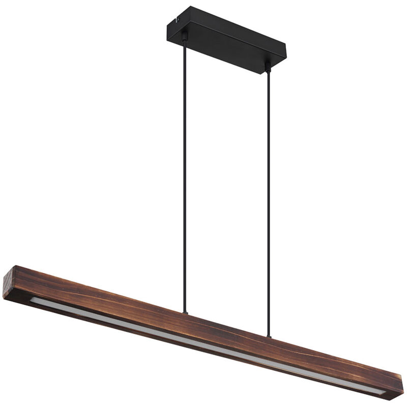 foto del prodotto lampada a sospensione luce per legno luce per sala da pranzo luce a sospensione a led, metallo nero opalino chiaro, 1x led 28w 1500lm 3000k, lxlxh
