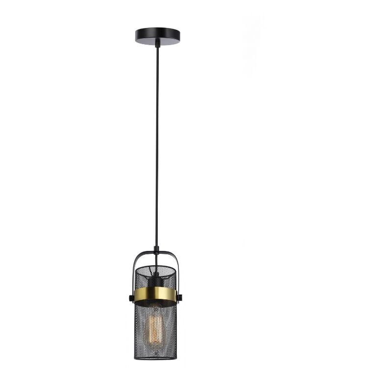 foto del prodotto lampada a sospensione luminos nero oro home deluxe
