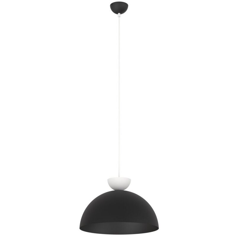 foto del prodotto lampada a sospensione lunaro, metallo, nero, bianco, 40x140x40 cm
