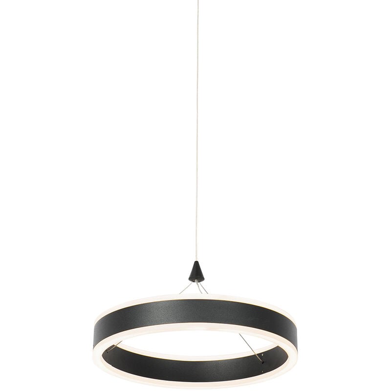 foto del prodotto lampada a sospensione lyani design acciaio,plastico,alluminio nero tondo non sostituibile led max. 1 x 12 watt qazqa