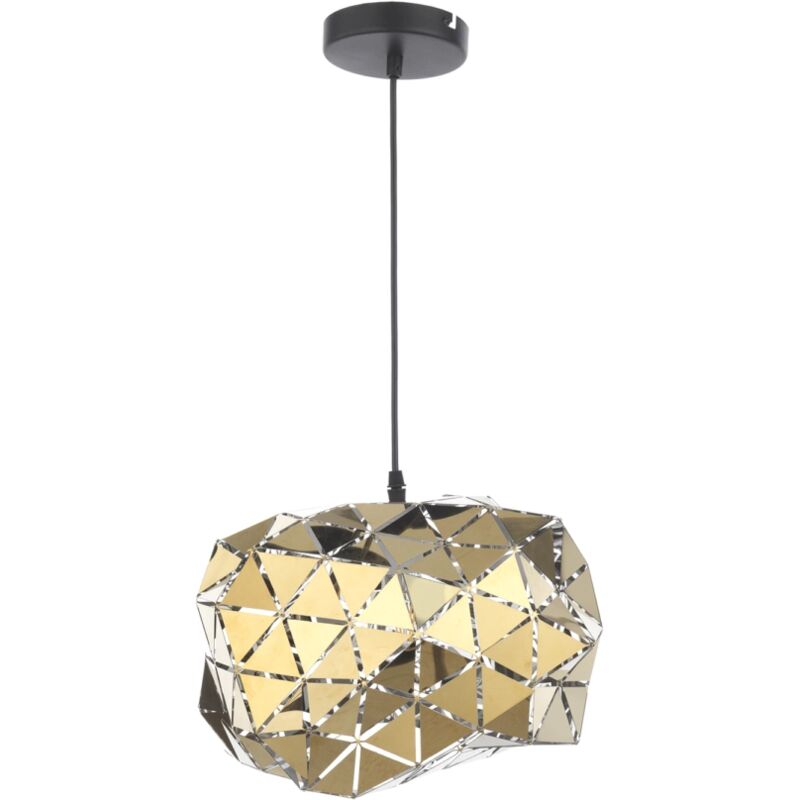 foto del prodotto lampada a sospensione media andromeda nera e oro, e27