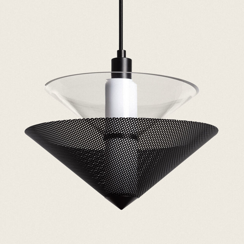foto del prodotto lampada a sospensione metallo hesper nero