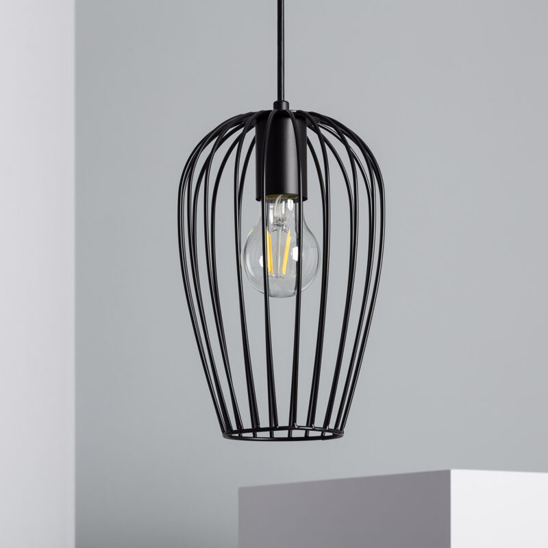 foto del prodotto lampada a sospensione metallo telmi nero
