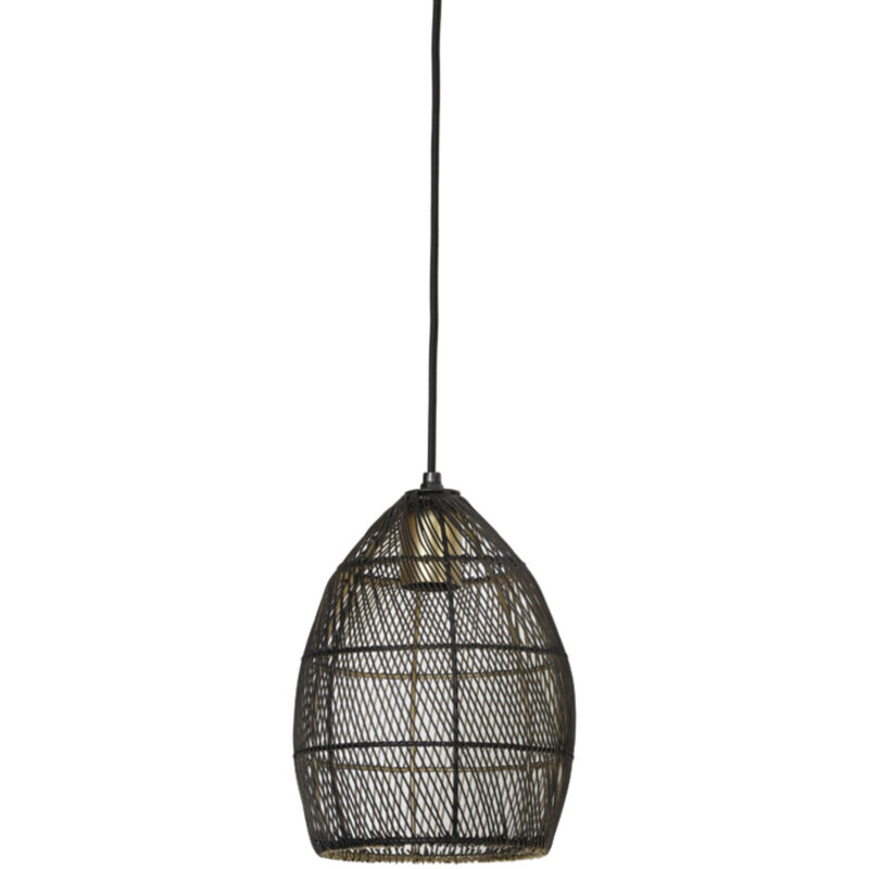 foto del prodotto lampada a sospensione meya nero metallo light living