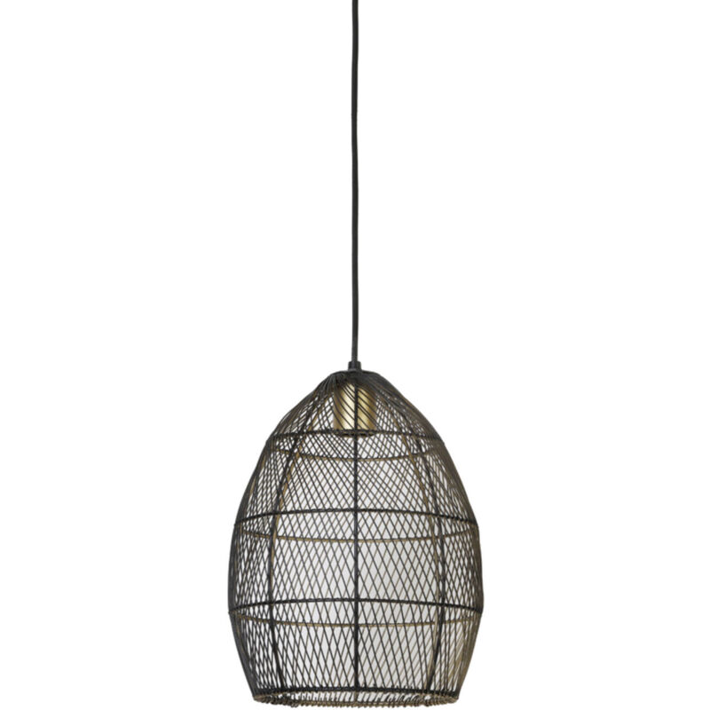 foto del prodotto lampada a sospensione meya nero metallo light living