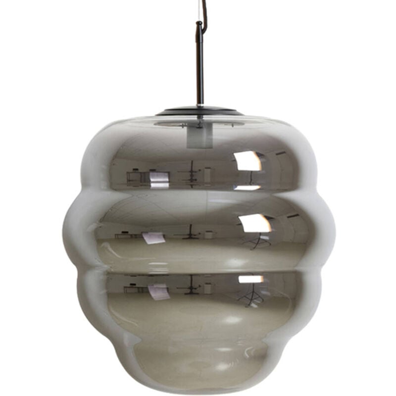 foto del prodotto lampada a sospensione misty nero vetro light living