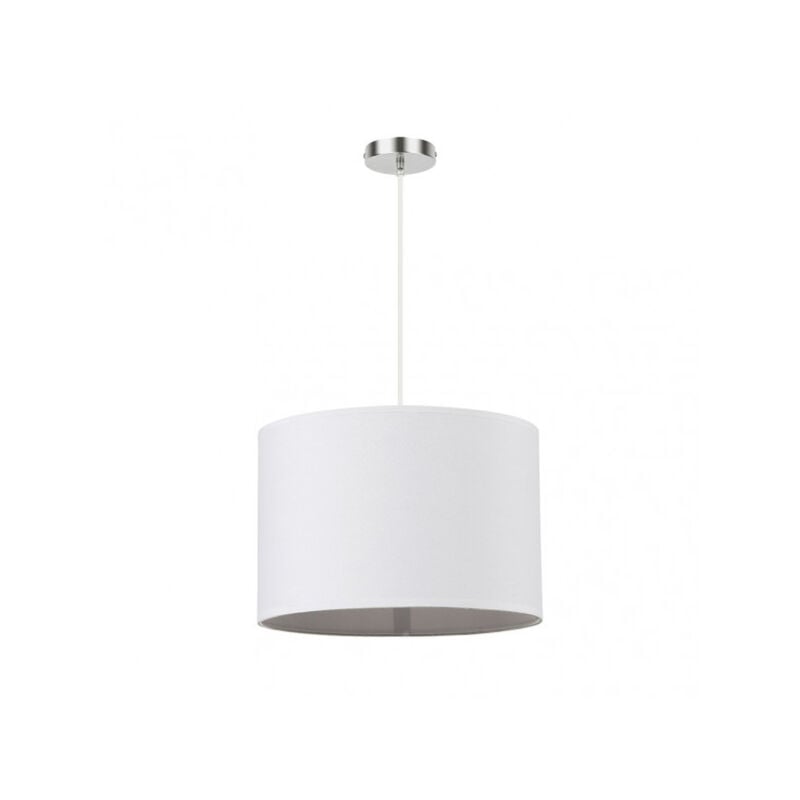 foto del prodotto lampada a sospensione modello chanza de paralume bianco fabrilamp