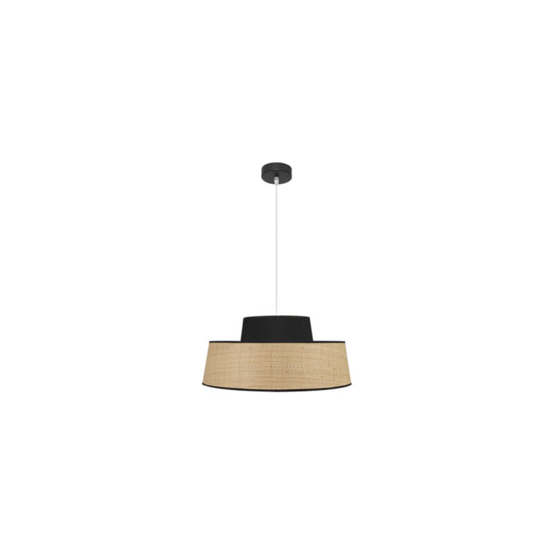 foto del prodotto lampada a sospensione modello jia dimmerabile a 1 luce naturale nero fabrilamp