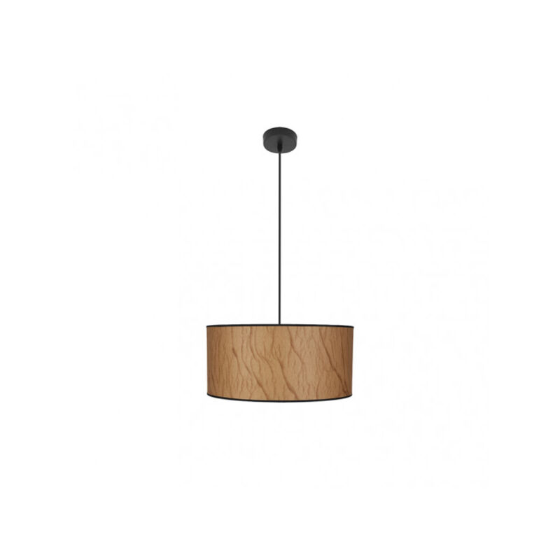 foto del prodotto lampada a sospensione modello papiro 1 luce pergamena nero dimmerabile fabrilamp