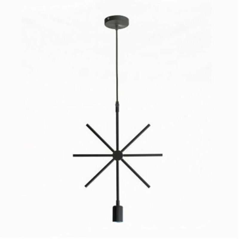 foto del prodotto lampada a sospensione moderna a stella per lampadine e27 portalampada b35-x - nero - trade shop traesio