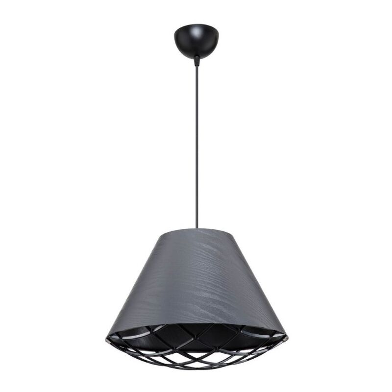 foto del prodotto lampada a sospensione moderna con paralume in tessuto antracite ayda asz1560