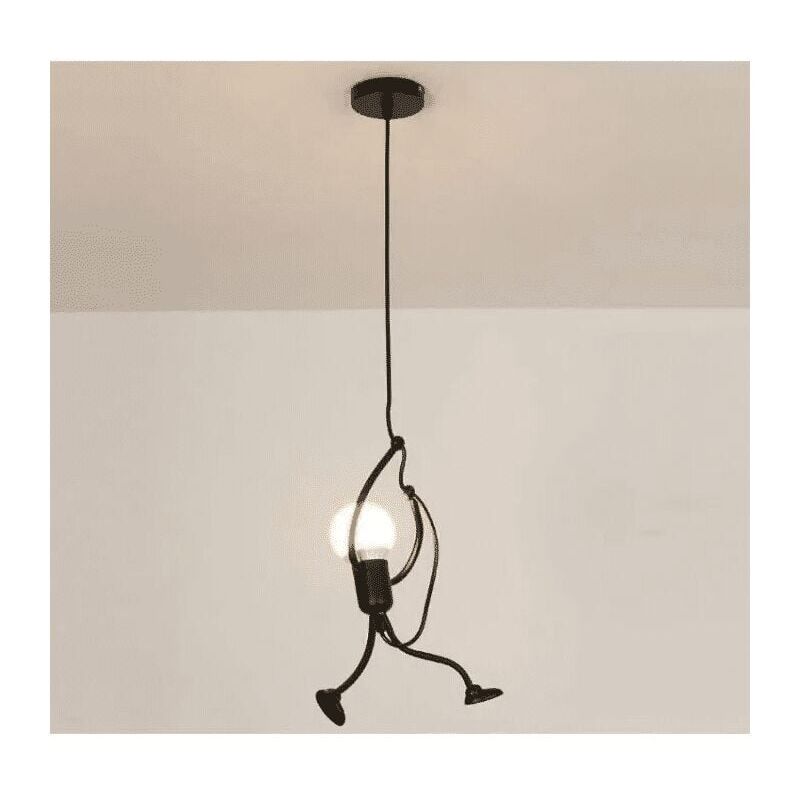 immagine 0 del prodotto lampada a sospensione moderna creative iron people lampada a sospensione dal design dei cartoni animati per bambini camera da letto comodino