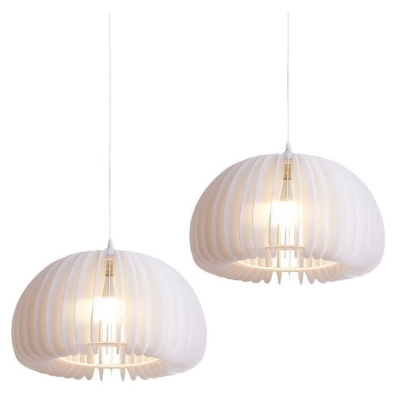 foto del prodotto lampada a sospensione moderna lampadario da soffitto elegante plafoniera regolabile 32cm 2 pezzi