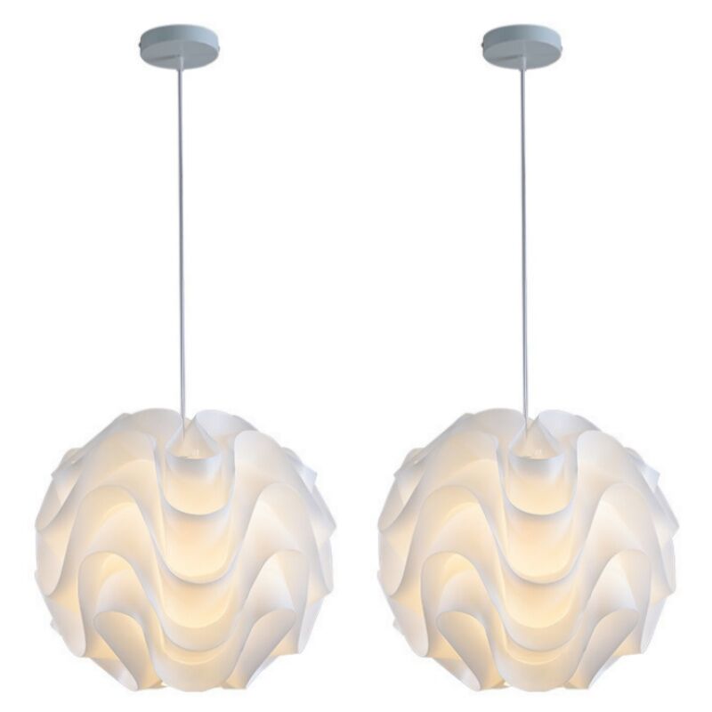 foto del prodotto lampada a sospensione moderna lampadario da soffitto interna plafoniera creativo 30cm 2 pezzi