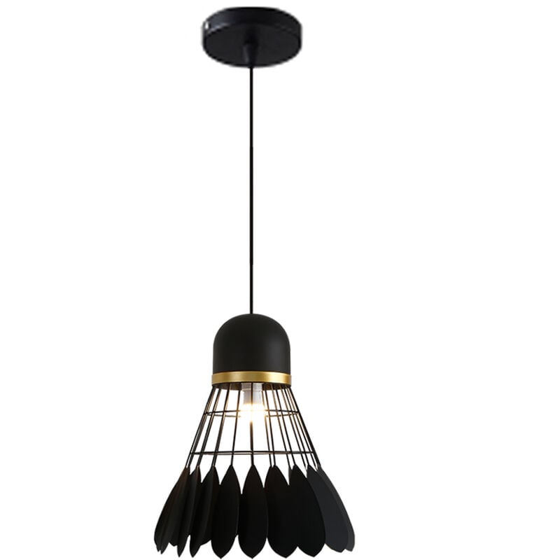 foto del prodotto lampada a sospensione moderna lampadario paralume creativa forma di badminton illuminazione pendente per sala da pranzo cucina soggiorno barra